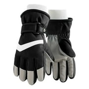 FAOWME Child 2025 Winter Thick Velvet Cycling Skiing Cold Gloves Cycling Cold Warmth Gloves Black M